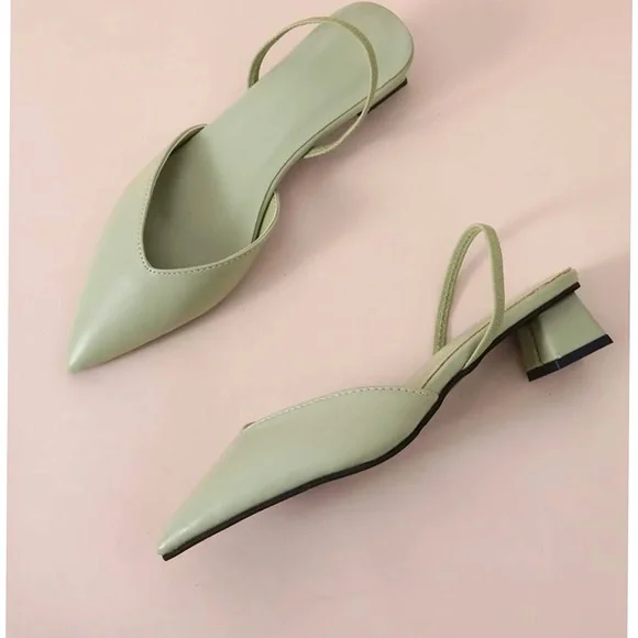 Minimalist Point Toe Slingback Pumps - Picture 3 of 9